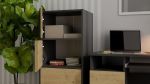 Komoda Almona 4D antracit/dub artisan