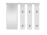 Věšák se zrcadlem PARGAS bílá