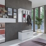 Věšák se zrcadlem PARGAS bílá