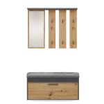 Předsíňová sestava Pargas antracit/dub artisan