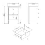 Noční stolek Real 685 kašmír