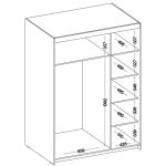 Skříň Enja 3D se zrcadlem dub olejovaný