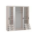 Skříň Enja 4D6S se zrcadlem písková béžová