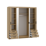Skříň Enja 4D6S se zrcadlem dub olejovaný