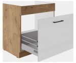 Kuchyňská skříňka Vega 80 ZL 1S dub lancelot/bílý lesk