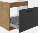 Kuchyňská skříňka Vega 80 ZL 1S dub lancelot/matera