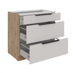 Kuchyňská skříňka Vega 80 D 3S dub artisan/kašmír