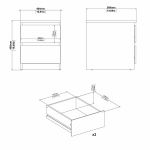 Noční stolek Simplicity 230 kašmír Noční stolek Simplicity 230 kašmír