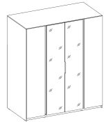 Skříň Keny X - černá/dub evoke