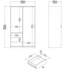 Skříň Simplicity 146 kašmír