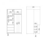 Skříň Simplicity 146 kašmír