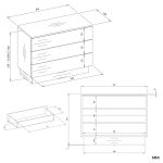 Komoda Ambra 3S bílá Komoda Ambra 3S bílá