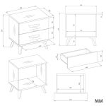 Noční stolek Odosa bílá/dub artisan Noční stolek Odosa bílá/dub artisan