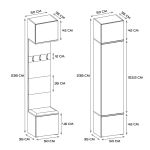 Předsíňová sestava Gaha III 2SZ1W dub sonoma