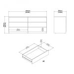 Komoda Simplicity 296 woodgrain bílá