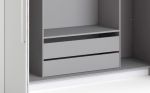Velké zásuvky s policí Lutta 156 silver grey