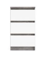 Komoda Simplicity 237 beton/bílý lesk