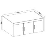 Nádstavec na skříň Enja 3D bílý