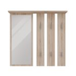 Věšák se zrcadlem Granát sonoma