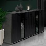 Komoda Silos černá/matera/melamina Komoda Silos černá/matera/melamina