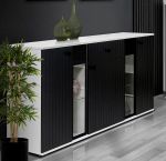 Komoda Silos černo/bílá/melamina