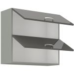 Kuchyňská skříňka Garid 80 GU 72 2F šedý lesk/šedá