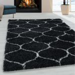 Kusový koberec Salsa Shaggy 3201 anthrazit - 80x250 cm