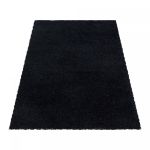 Kusový koberec Sydney Shaggy 3000 black - 80x250 cm