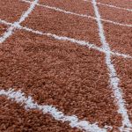 Kusový koberec Alvor Shaggy 3401 terra kruh - 200x200 (průměr) kruh cm