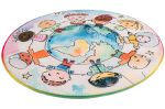 Dětský kusový koberec Juno 477 World Map kruh - 120x120 (průměr) kruh cm