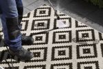 Kusový koberec Twin-Wendeteppiche 103129 schwarz creme – na ven i na doma - 80x250 cm