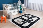 Dětský kusový koberec Fun Track cream - 160x220 cm