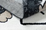 Dětský kusový koberec Fun Hop black - 140x190 cm