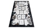 Dětský kusový koberec Fun Hop black - 80x150 cm