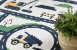 Dětský kusový koberec Bambino 2223 Streets cars cream - 80x150 cm