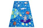 Dětský kusový koberec Bambino 2265 Rocket Space blue - 80x150 cm