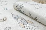 Dětský kusový koberec Bambino 1278 Space rocket cream - 80x150 cm