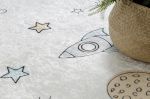 Dětský kusový koberec Bambino 1278 Space rocket cream - 80x150 cm