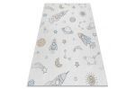 Dětský kusový koberec Bambino 1278 Space rocket cream - 80x150 cm