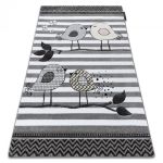 Dětský kusový koberec Petit Birds grey - 200x290 cm