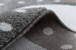 Dětský kusový koberec Petit Bunny grey kulatý - 160x160 (průměr) kruh cm
