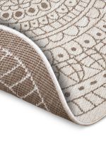 Kusový koberec Twin-Wendeteppiche 105475 Linen kruh – na ven i na doma - 140x140 (průměr) kruh cm