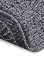 Kusový koberec Twin-Wendeteppiche 105476 Night Silver kruh – na ven i na doma - 140x140 (průměr) kruh cm