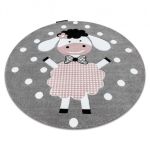 Dětský kusový koberec Petit Dolly sheep grey kruh - 160x160 (průměr) kruh cm