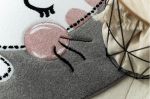 Dětský kusový koberec Petit Kitty cat grey kruh - 120x120 (průměr) kruh cm