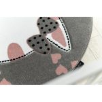 Dětský kusový koberec Petit Kitty cat grey kruh - 120x120 (průměr) kruh cm