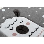 Dětský kusový koberec Petit Lama grey kruh - 160x160 (průměr) kruh cm