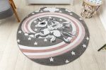 Dětský kusový koberec Petit Pony grey kruh - 120x120 (průměr) kruh cm