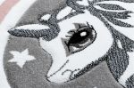 Dětský kusový koberec Petit Pony grey kruh - 120x120 (průměr) kruh cm