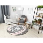 Dětský kusový koberec Petit Pony grey kruh - 160x160 (průměr) kruh cm